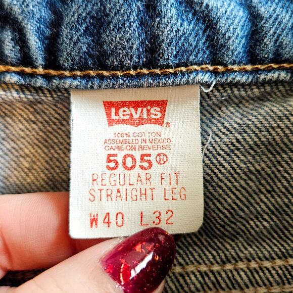 Levi's 505 Jeans Vintage 90s Orange Tab Men's Size 40 x 32 Casual Grunge Weekend - Picture 8 of 11